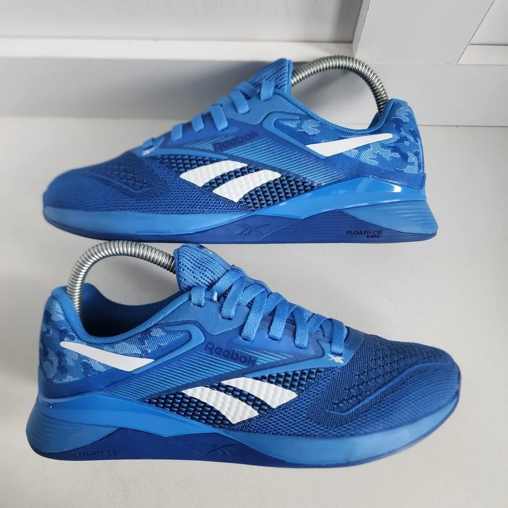 *Reebok Nano X4 Blue Camo Training Shoe Women 7.5/ Men 6.5 Gym Sneaker MSRP $150